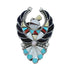Multicolor Zuni Sterling Silver Thunderbird Pin Pendant JX131157